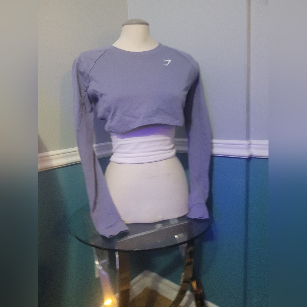 GYMSHARK Woman's Purple Training Top Size Small - Picture 2 of 9